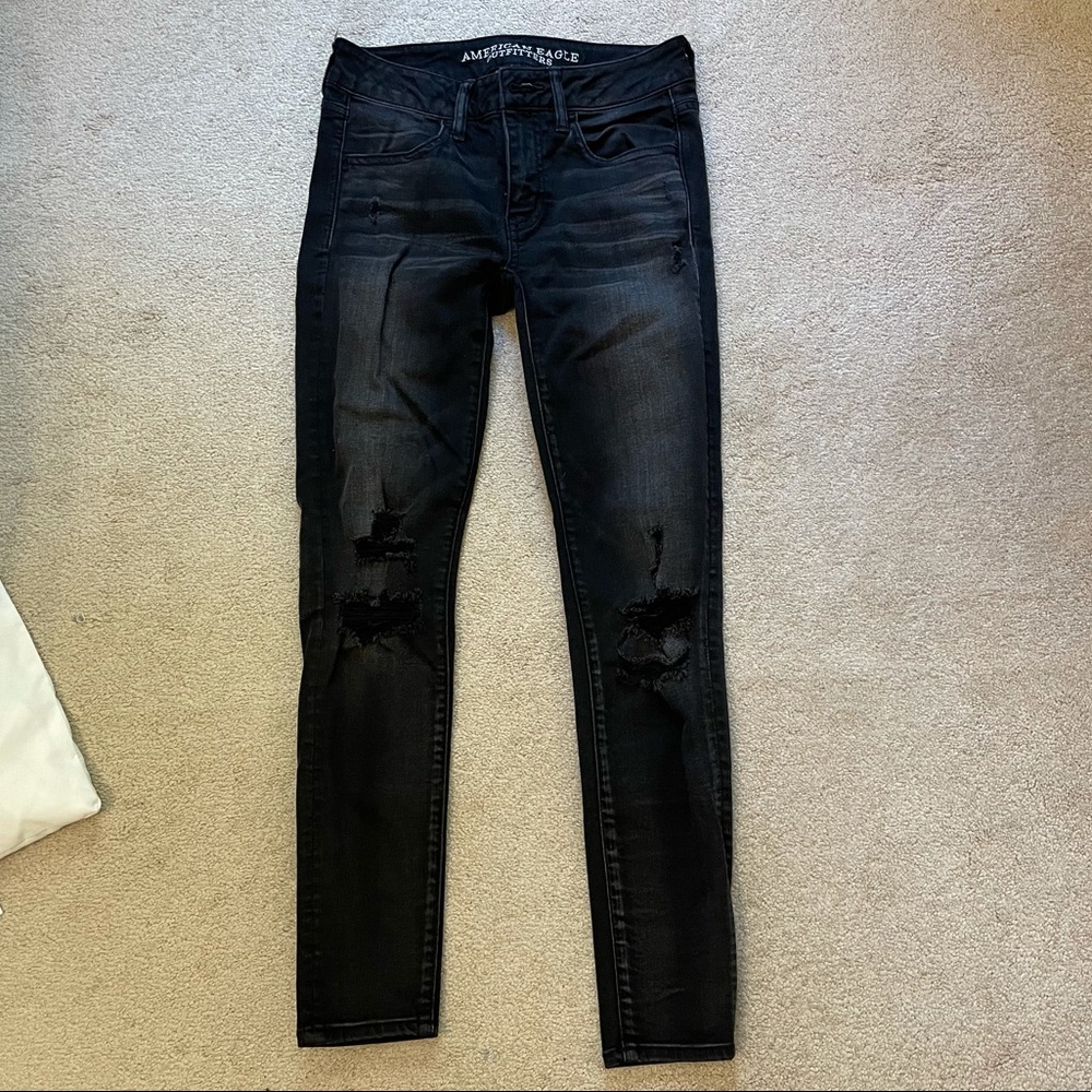American Eagle Black Jeggings Size 2 Short